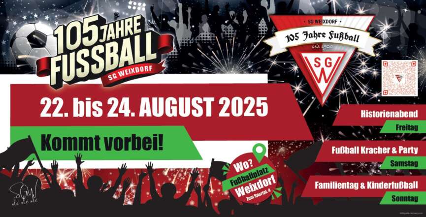 Banner 105 Jahre Fußball